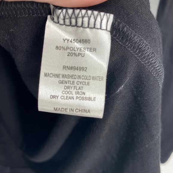 Neiman Marcus Top Women’s XS Faux Leather Zipper Details Moto Mob Wife - Picture 5 of 8